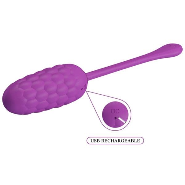 PRETTY LOVE - VIBRATING EGG WITH PURPLE RECHARGEABLE MARINE TEXTURE 7